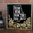 thumbnail image 2 of Torched Rhode Island Wine Cork Shadow Box Wall Mount Decor 13"x13"x3" Gray, 2 of 8
