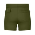 thumbnail image 4 of IYTR Mens Beach Shorts Casual Athletic Shorts Summer Solid Color Straight Shorts With Multi Pockets Drawstring Elastic Waist Shorts Army Green XL, 4 of 5
