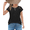 Black, variant on Arshiner Girls Shirts Short Sleeves Lace Pleated Kids Summer Tops Casual Crewneck Blouses Tees