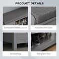 thumbnail image 4 of HOMCOM Shoe Rack Bench for Entryway with Cushion, Sliding Doors, 10 Pairs, 4 of 9
