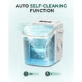 thumbnail image 4 of ecozy Portable Countertop Ice Maker - 9 Ice Cubes in 6 Minutes, 26 lbs Daily Output, Self-Cleaning with Ice Bags, Scoop, and Basket for Kitchen, Office, Bar, Party - White, 4 of 10