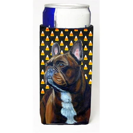 

French Bulldog Candy Corn Halloween Portrait Michelob Ultra bottle sleeves For Slim Cans - 12 oz.