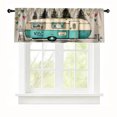 thumbnail image 2 of Rdsfhsp Camper Window Valance Curtain, Travel Trailer Pattern Decorative Rod Pocket Short Curtain for Bedroom Kitchen RV Home Decor, 2 of 5