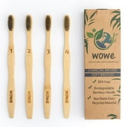 Natural Bamboo Toothbrush with Charcoal Infused Bristles