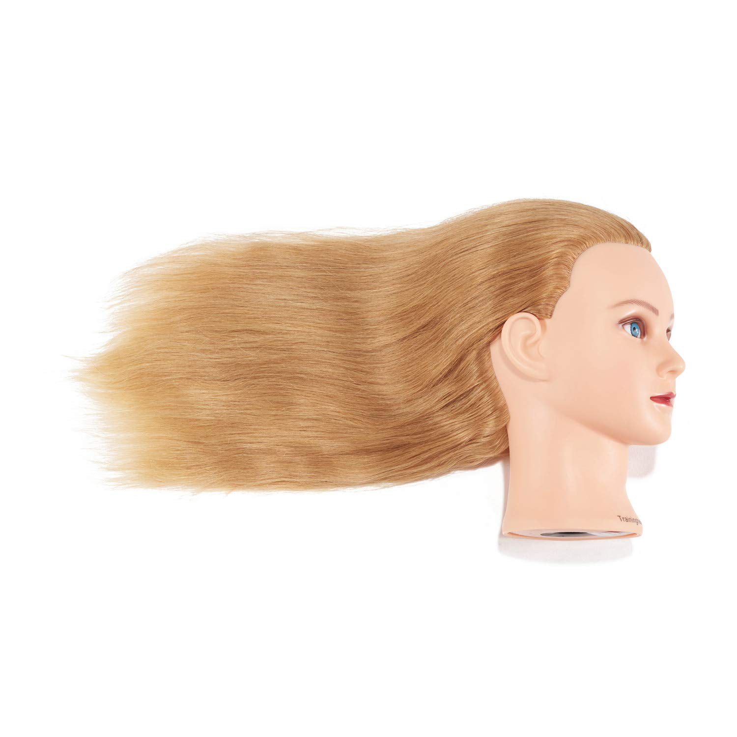 BLTYXT 20-22'' Mannequin Head with Real Human Hair Long Straight Hair  Hairdressing Practice Training Head Cosmetology Hair Styling Head