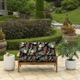 thumbnail image 3 of ARDEN Outdoor Loveseat Cushion Set, 48 x 24, Rain-Proof, Fade Resistant, Cushion Set for Couch, Bench, and Swing Simone Black Tropical, 3 of 8