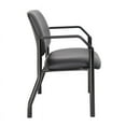 thumbnail image 5 of Boss Office Products Big and Tall Antimicrobial Vinyl Guest Chair, Black, 5 of 7