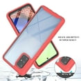 thumbnail image 3 of Case for Samsung Galaxy A71 with Built-in Screen Protector, Hybrid Rugged Full Body Drop Protection Shockproof Anti-Scratch Transparent Clear PC Back Phone Cover, Red, 3 of 6