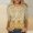 Yellow, variant on Babysbule Womens Tops Long Sleeve Clearance Fashion Woman Round Neck 3/4 Sleeve T-Shirt Autumn Printing Blouse Tops Sweatshirt