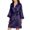 Dark Blue, variant on AOOCHASLIY Ladies Dress Clothes Women Long-Sleeve V-Neck Casual Homewear Dress Color Soft Night-Robe One Size