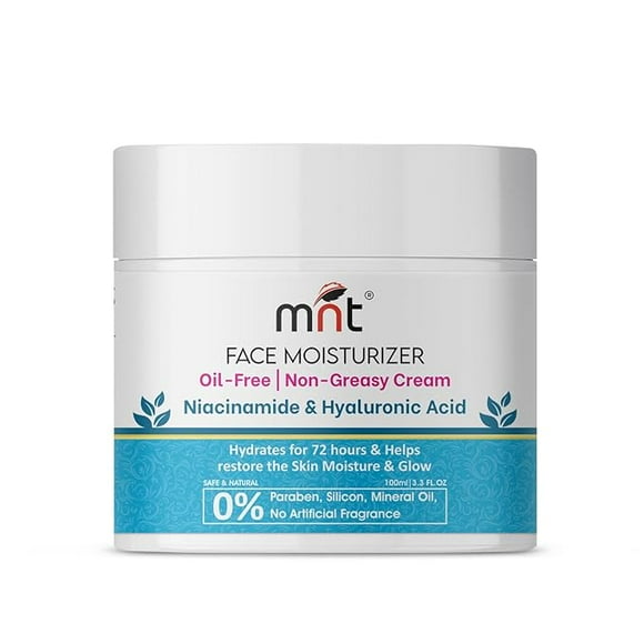 MNT Niacinamide & Hyaluronic Acid Face | Anti-Aging Face Moisturizer for Dry Skin | Non-Greasy & Oil Free Cream | 100 g