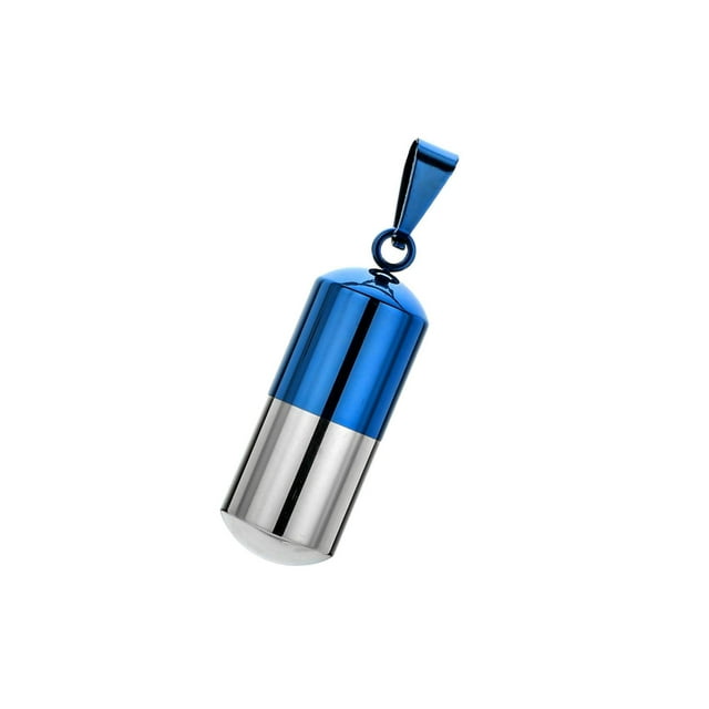 Collier Pendentif en Tube d'Acier Inoxydable Colliers Creux pour Étui Capsule pour Bijoux de Cendres