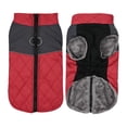 thumbnail image 2 of Fashion Reflective Dog Coat, Winter Warm Fleece Lined Pet Jacket for Cold Weather, Adjustable Dog Vest for Small Medium Large Dogs Cats, Red, 2 of 9