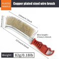 thumbnail image 1 of Steel Wire Brush/Wooden Metal Rust Removal Roller Brush Polishing Barbecue Cleaning Brush Suitable for Cleaning Barbecue Grilles, 1 of 5