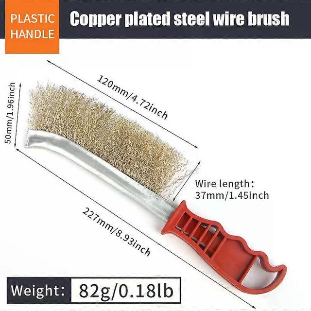 Steel Wire Brush/Wooden Metal Rust Removal Roller Brush Polishing Barbecue Cleaning Brush Suitable for Cleaning Barbecue Grilles