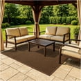 thumbnail image 2 of 2'x12' Soft and Durable Interlace Indoor - Outdoor Area Rugs Lightweight and Flexible for Easy Cleaning and Transport (Color: Mocha), 2 of 7