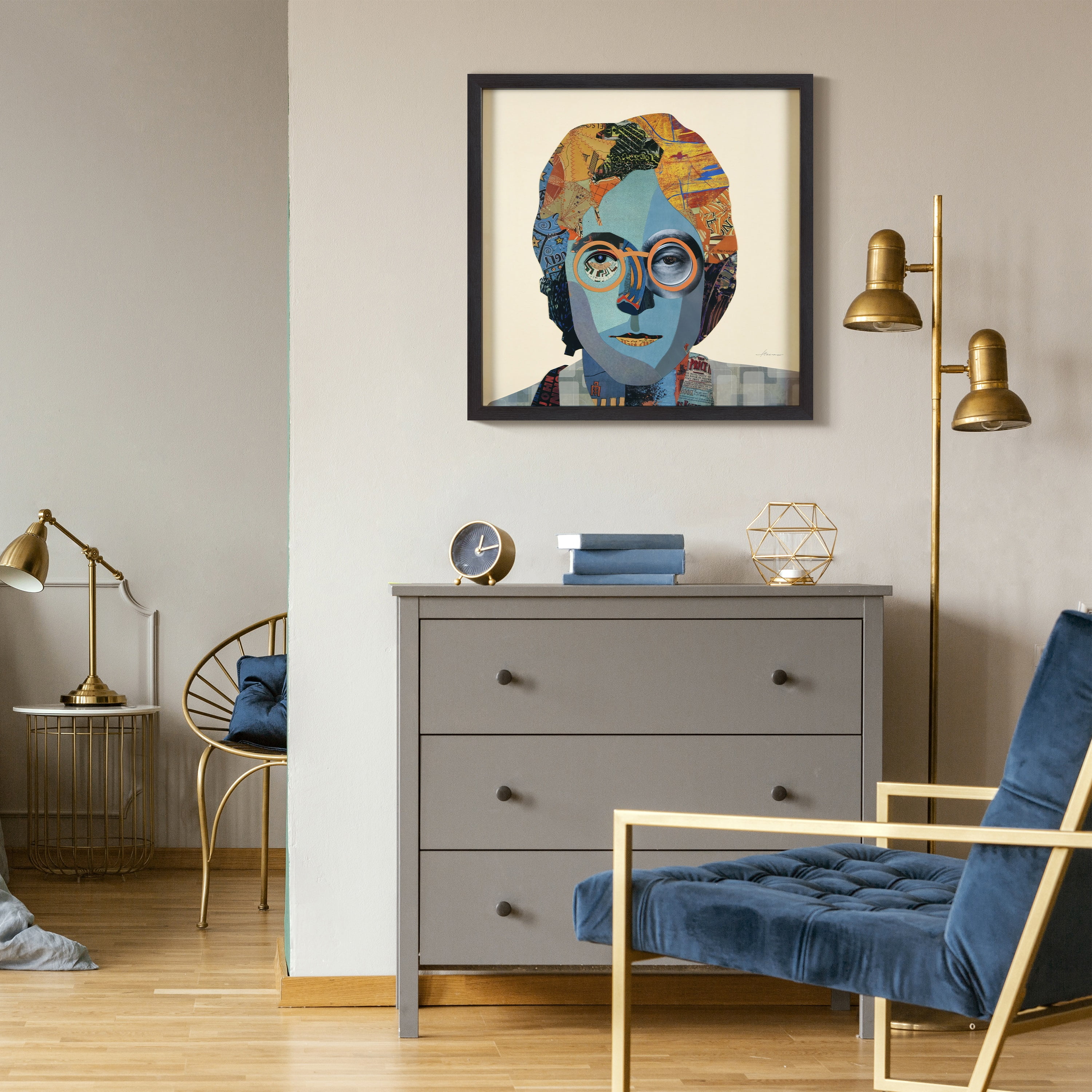 Empire Art Graphic People Framed Art Prints, Set of 3, by Alex Zeng