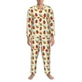 thumbnail image 3 of Sikiie Ladybug And Bee Mens Pajama Set, Soft Warm Long Sleeve Sleepwear, Cozy Button-Down Pjs for Men-XX-Large, 3 of 7