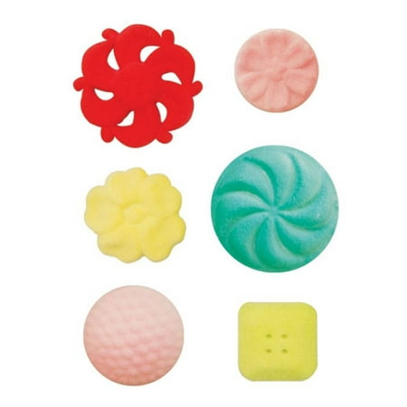 Vintage Buttons Sugar Decorations Toppers Cupcake Cake Cookies