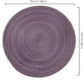 thumbnail image 2 of 4 Pack/ 8 Pack Round Braided Placemats Place Mats for Dining Tables Woven Heat Resistant Table Mats 15 inch, 2 of 6