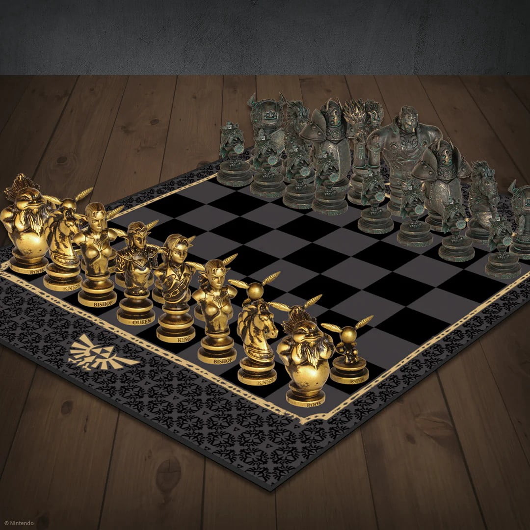 The Legend of Zelda Collector's Chess Set, Link vs. Ganondorf Strategy Game, 32 Custom Sculpted Hero & Villain Pieces, Classic Board Game for Zelda Fans, Officially Licensed Nintendo Merchandise