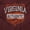 Maroon, variant on Virginia Student Pride Gameday Cool Men's Graphic T Shirt Tees Brisco Brands X