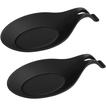 Lot De 2 Cuillères-Passoire En Silicone - Ustensile Anti-Adhésif Pour Soupe, Fondue, Friture (Noir Et Rouge)