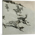 thumbnail image 1 of ARTCANVAS With The Wolfhounds 1902 Canvas Art Print by Frederic Remington - Size: 18" x 18" (0.75" Deep), 1 of 9