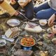 thumbnail image 2 of TOMSHOO 1000ML/1500ML Lightweight Titanium Frying Pan Dinner Fruit Plate Pan Food Container for Outdoor Camping Hiking Backpacking Picnic BBQ, 2 of 5