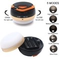 thumbnail image 2 of Paquete de 2 linternas LED, luces portátiles para acampar, luz para tienda de campaña al aire libre, lámpara colgante para acampar con 5 modos, gancho retráctil para adultos y niños, 2 of 5