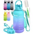 thumbnail image 1 of Botella de agua EnergyBud de 2,2 L, a prueba de fugas, libre de BPA, con pajita, 1 of 8
