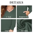 thumbnail image 6 of OutfitShow Womens Long Sleeve Sweatshirt Casual Fall V Neck Pullover Tops with Pockets,Sizes S-3XL, 6 of 8