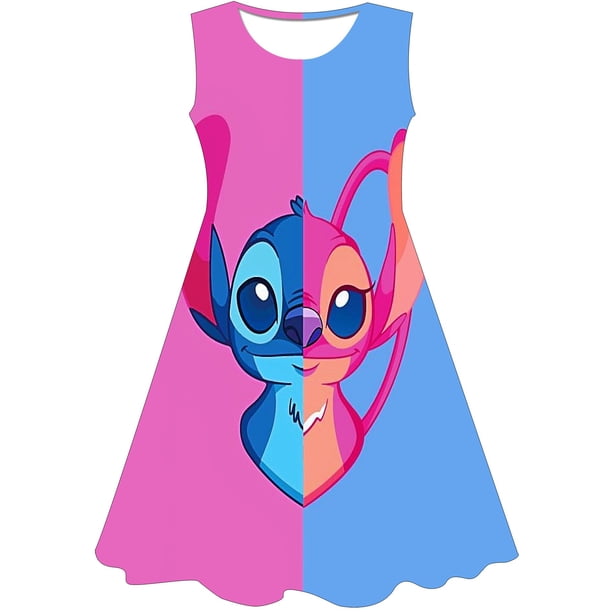 Stitch boda cumpleaños vestidos para niñas 1-10 años elegante fiesta bautizo vestido niños Disney serie Stich vestido ropa 8T Gao Jinjia LED