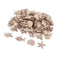 thumbnail image 1 of 100 piezas de adornos de animales de madera para manualidades, adornos colgantes Ocean Series, 1 of 9