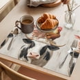 thumbnail image 3 of Rooster Cow Pig Placemats Set of 4, Wood Farm Non-Slip Place Mats Washable Table Mats for Kitchen Dining Table Decorations Indoor/Outdoor, 3 of 9
