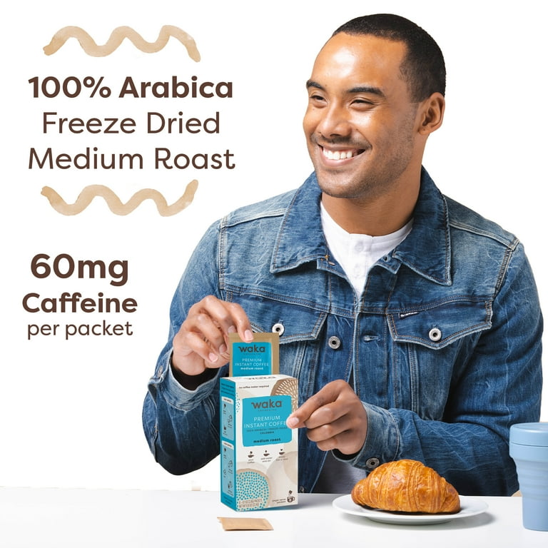 Waka Colombian Medium Roast, 100% Arabica Freeze Dried Premium