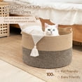 thumbnail image 6 of XXXLarge Cotton Rope Basket 21.7" x 21.7" x 13.8" Woven Baby Laundry Blanket Basket Toy Baskets with Handle Storage Comforter Cushions Thread Laundry Hamper, 6 of 6