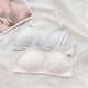 thumbnail image 4 of Lace Bralette Women Wireless Bralettes Padded Push Up Bralette V Neck Large Breast Minimizer Comfortable Everyday Bra White L, 4 of 4