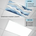 thumbnail image 4 of Blue White Ombre Fluorescent Light Covers, Modern Geometric Moire Abstract Art Magnetic Light Covers for Ceiling Lights, Fluorescent Ceiling Shade Filters for Classroom Bedroom Office 4x2Ft x 4PCS, 4 of 8