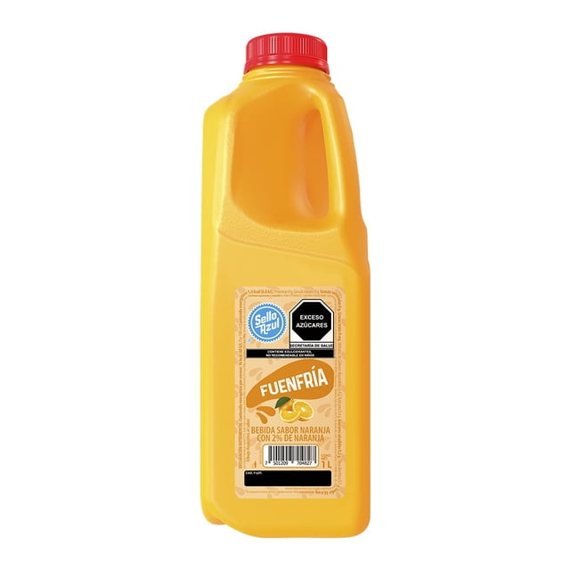 Bebida Sello Azul Fuenfría sabor naranja 1 l