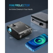 Mini Projector for iphone, Portable Projector with Tripod, 1080P HD Outdoor Projector, Movie Projector
