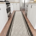 thumbnail image 5 of Ottomanson Kitchen Rug Set 2-Piece, Washable Non-Slip Mats for Kitchen, 22.5" x 72" + 31" x 60", Border Brown, 5 of 5