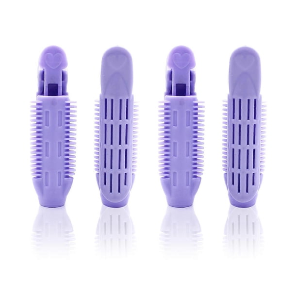 Pinzas para dar volumen a la raíz del cabello, juego de 4 unidades, color morado – Sin calor, elevación rápida, autoagarre, peinado para mujeres