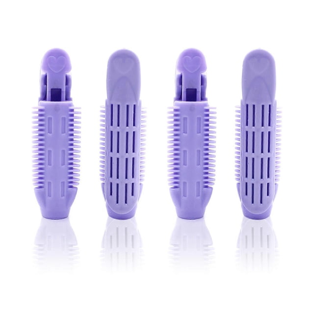 Pinzas para dar volumen a la raíz del cabello, juego de 4 unidades, color morado – Sin calor, elevación rápida, autoagarre, peinado para mujeres