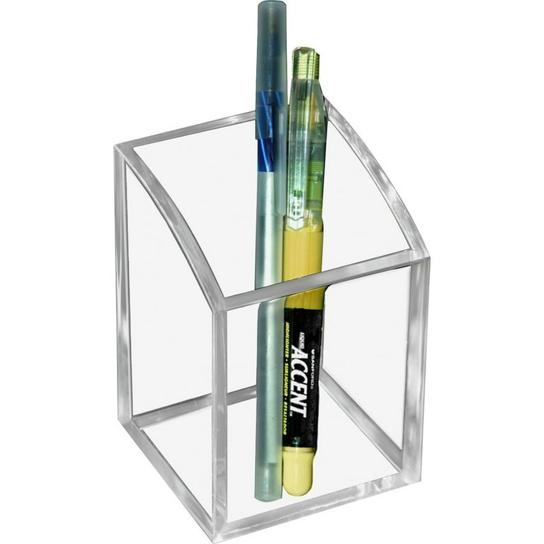 Acrylic Pencil Cup, 2.75 x 2.75 x 4, Clear Acrylic Pencil Cup, 2.75 x 2.75 x 4, Clear
