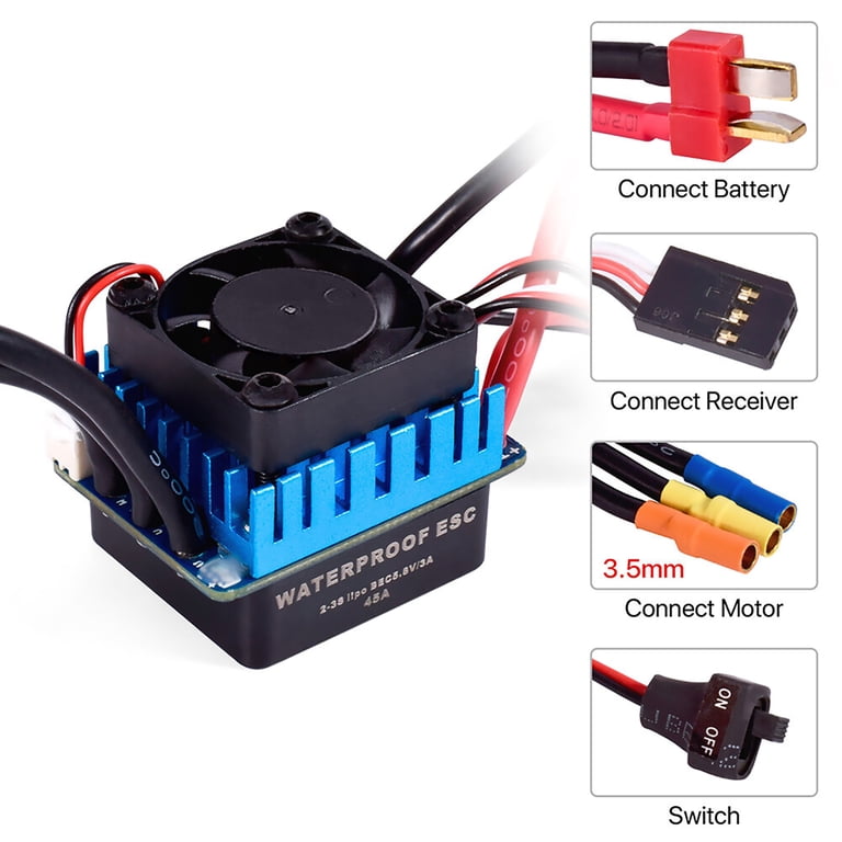 Moteur Brushless 3650 Avec ESC 60A Pour Voiture RC HPI - Remplacement Neuf Générique