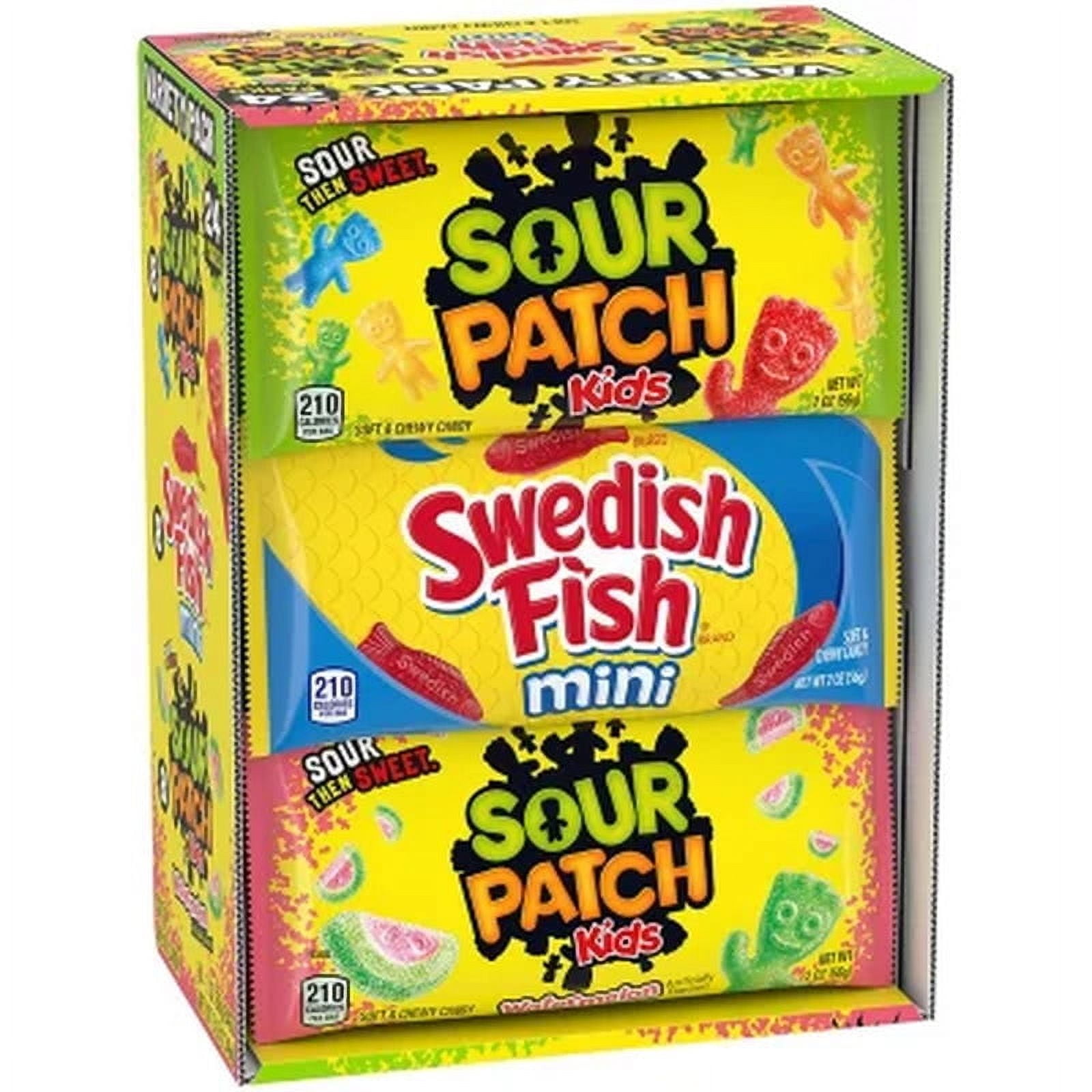 SOUR PATCH KIDS & SWEDISH FISH Variety Pack Candy, 2 Oz., 24 Pk.