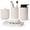 Beige-foam, variant on Bath Accessories Set Apricot-foam Ceramic 4-Piece Bathroom Countertop Organizer