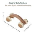 thumbnail image 3 of Natural Wooden Handheld Massage Roller - Four Spiked Rollers, 3 of 9