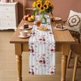 thumbnail image 2 of 4th of July Table Runner 90 Inches, Independence Day Pink Floral Grey Striped Bed Runner Dresser Scarves Tabletop for Indoor Outdoor Parties/Ceremony/Banquet, 13" x 90", 2 of 9